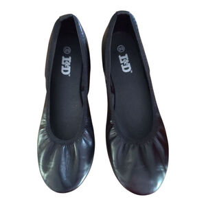 Kids Dance Shoes, Black Ballet Flats, Size 2/3